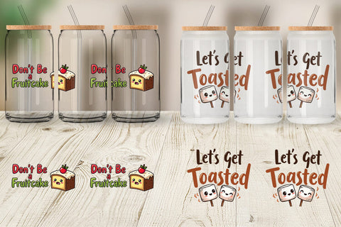 Glass Can Misfit Holiday Treats: Funny Foodie Quotes Sublimation artnoy 