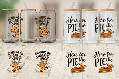 Glass Can Misfit Holiday Treats: Funny Foodie Quotes Sublimation artnoy 