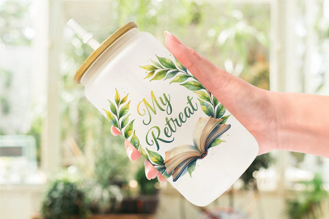 Glass Can Mom Reading Quotes Sublimation artnoy 