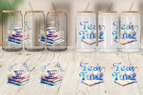 Glass Can Mom Reading Quotes Sublimation artnoy 