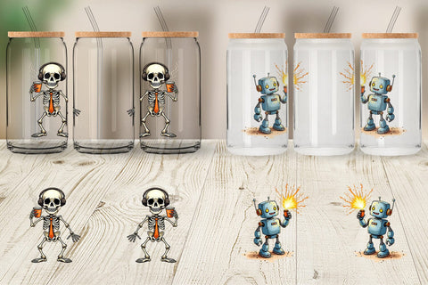 Glass Can Monday Morning Zombies Office Coffee Humor Sublimation artnoy 