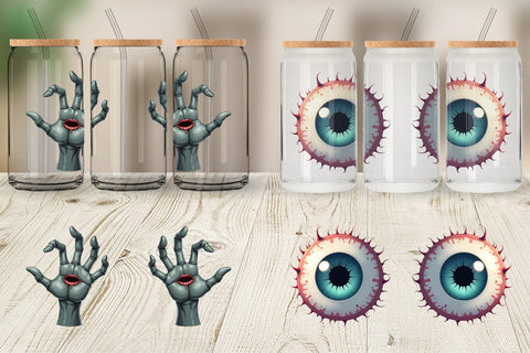Glass Can Monster Mashups Sublimation artnoy 