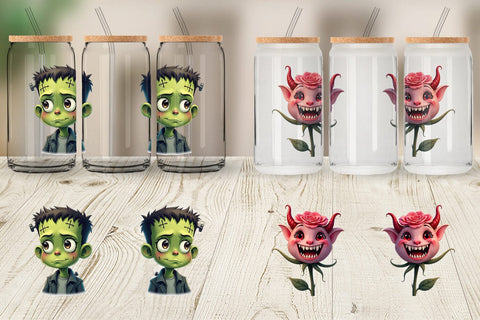 Glass Can Monster Mashups Sublimation artnoy 
