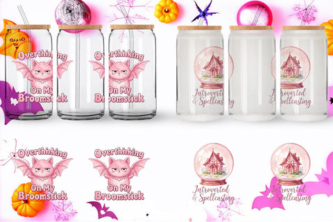 Glass Can Moody Coquette Spell Watercolor Sublimation artnoy 