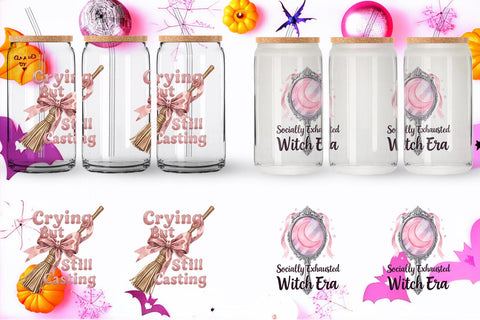 Glass Can Moody Coquette Spell Watercolor Sublimation artnoy 