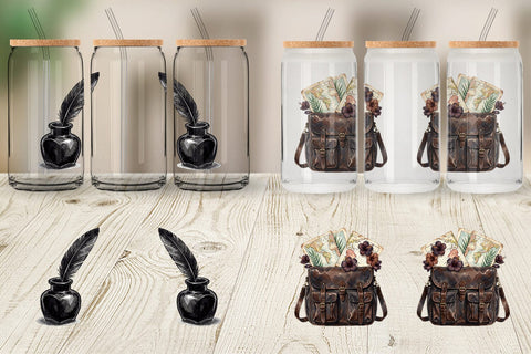 Glass Can Moody Dark Academia Beach Read Sublimation artnoy 