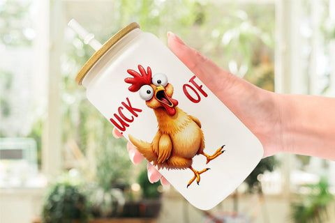 Glass Can Moody Farm Animal Watercolor Quotes Sublimation artnoy 