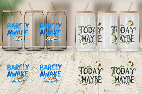 Glass Can Morning Resurrection Caffeinated Chaos Quotes Sublimation artnoy 