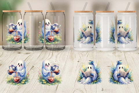 Glass Can Morning Routine Coffee Ghost Sublimation artnoy 