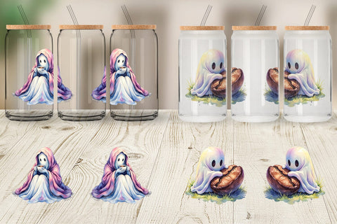 Glass Can Morning Routine Coffee Ghost Sublimation artnoy 