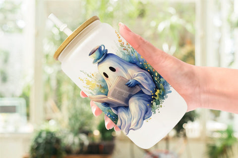 Glass Can Morning Routine Coffee Ghost Sublimation artnoy 