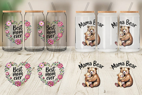 Glass Can Mother’s Day Animal Sublimation artnoy 