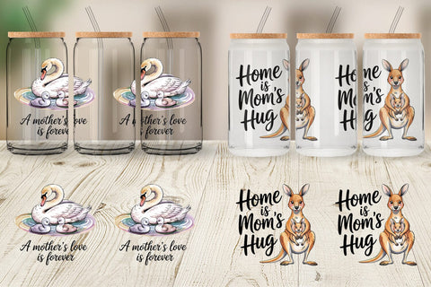 Glass Can Mother’s Day Animal Sublimation artnoy 