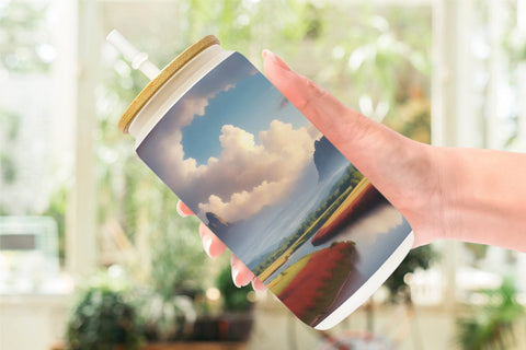 Glass Can Mountain Landscape SVG artnoy 