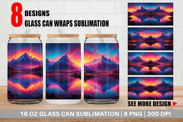 Glass Can Mountains and Lake Sublimation artnoy 