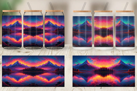 Glass Can Mountains and Lake Sublimation artnoy 