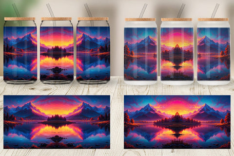 Glass Can Mountains and Lake Sublimation artnoy 
