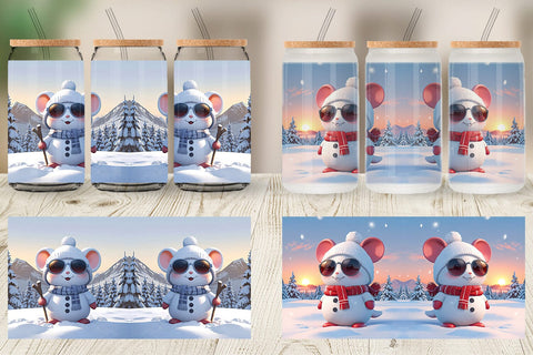 Glass Can Mouse Christmas Sublimation artnoy 