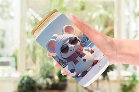 Glass Can Mouse Christmas Sublimation artnoy 