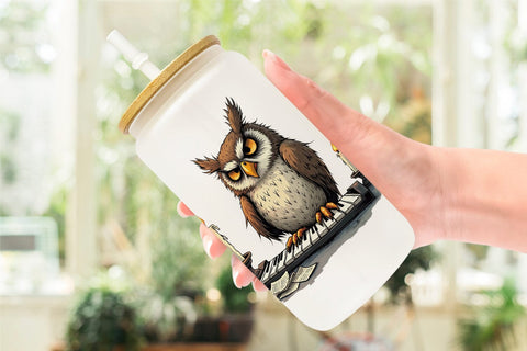 Glass Can Music Critters Sublimation artnoy 