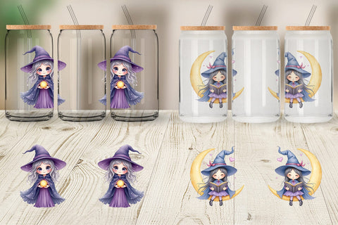 Glass Can Mystical Witch Dolls Sublimation artnoy 