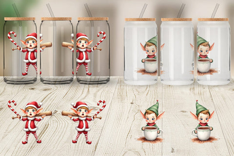 Glass Can Naughty Elves Sublimation artnoy 