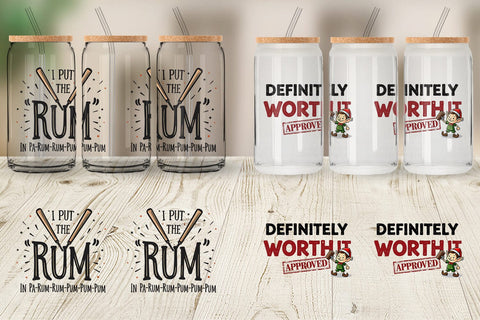 Glass Can Naughty List Funny Christmas Sublimation artnoy 