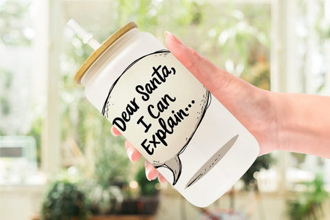 Glass Can Naughty List Funny Christmas Sublimation artnoy 