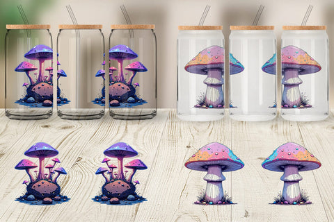 Glass Can Nebula Mushrooms Sublimation artnoy 