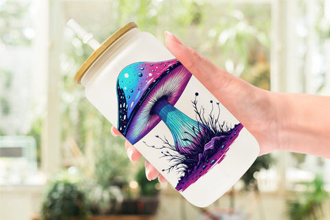 Glass Can Nebula Mushrooms Sublimation artnoy 