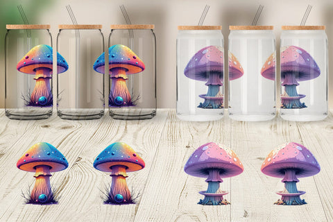 Glass Can Nebula Mushrooms Sublimation artnoy 