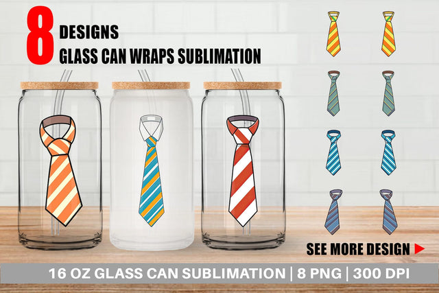 Glass Can Necktie Sublimation artnoy 