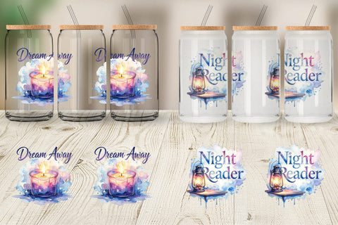 Glass Can Night Owl Quotes Sublimation artnoy 