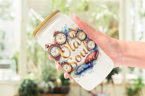 Glass Can Night Owl Quotes Sublimation artnoy 