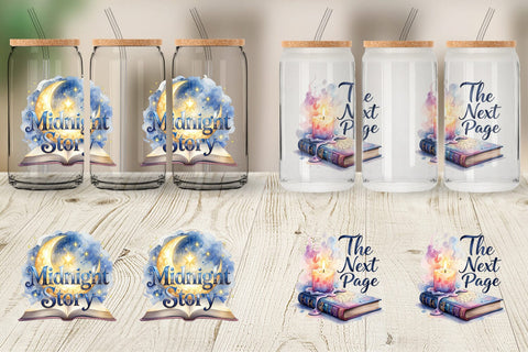 Glass Can Night Owl Quotes Sublimation artnoy 