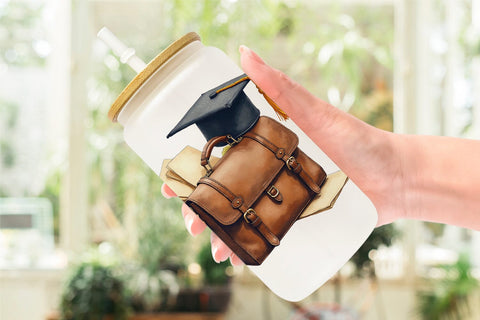 Glass Can Nostalgic Academia Vintage School Supplies Sublimation artnoy 