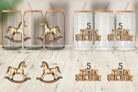 Glass Can Nostalgic Christmas Toys Sublimation artnoy 