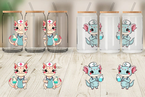 Glass Can Nurse Axolotl Sublimation artnoy 