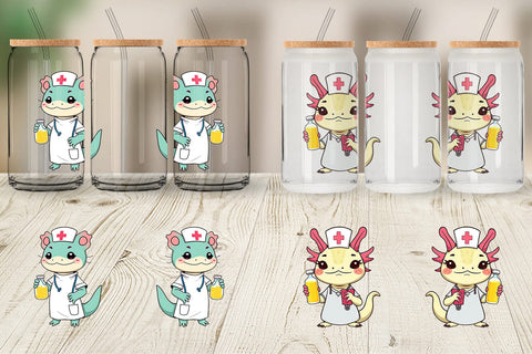 Glass Can Nurse Axolotl Sublimation artnoy 