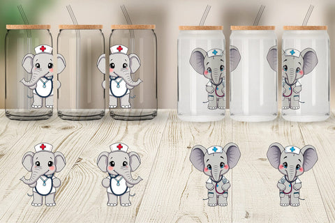 Glass Can Nurse Elephant Sublimation artnoy 