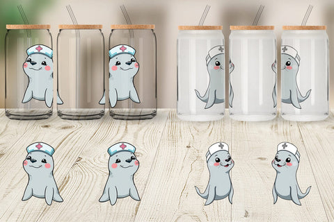 Glass Can Nurse Seal Sublimation artnoy 