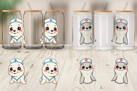Glass Can Nurse Seal Sublimation artnoy 