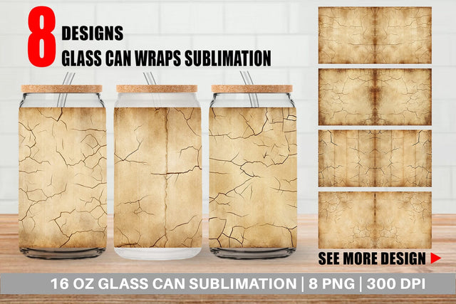 Glass Can Old Paper Sublimation artnoy 