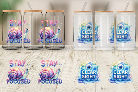 Glass Can One Eyed Monster Wisdom Quotes Sublimation artnoy 