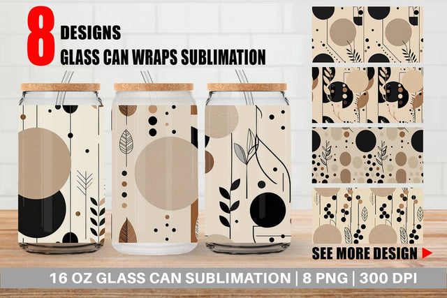 Glass Can Organic Elements Pattern Sublimation artnoy 