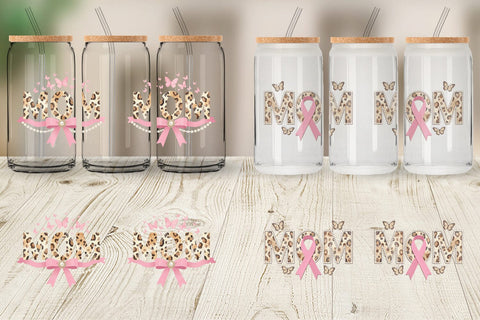 Glass Can Ornate Garden MOM Watercolor Sublimation artnoy 