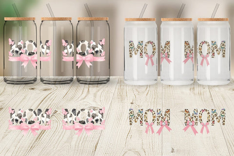 Glass Can Ornate Garden MOM Watercolor Sublimation artnoy 