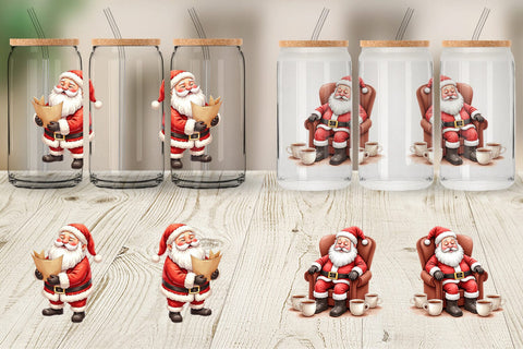Glass Can Overworked Santa Sublimation artnoy 