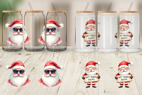 Glass Can Overworked Santa Sublimation artnoy 