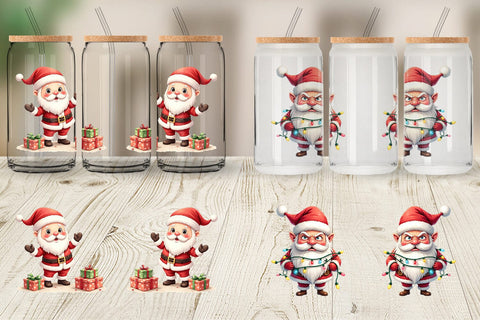 Glass Can Overworked Santa Sublimation artnoy 
